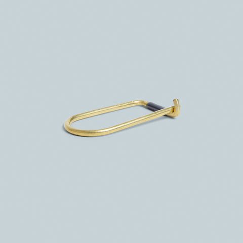 Wilson Enameled Key Ring - Brass/Blue